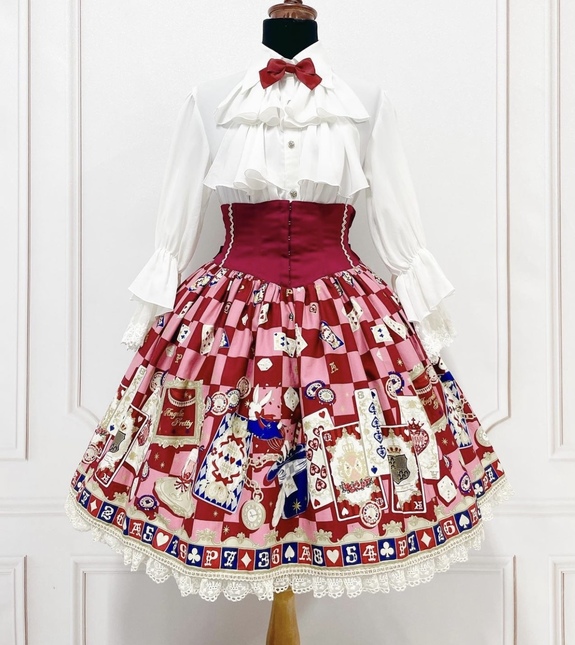 Angelic Pretty “Magical Night Theater” SK in Red - Skirts - Lace