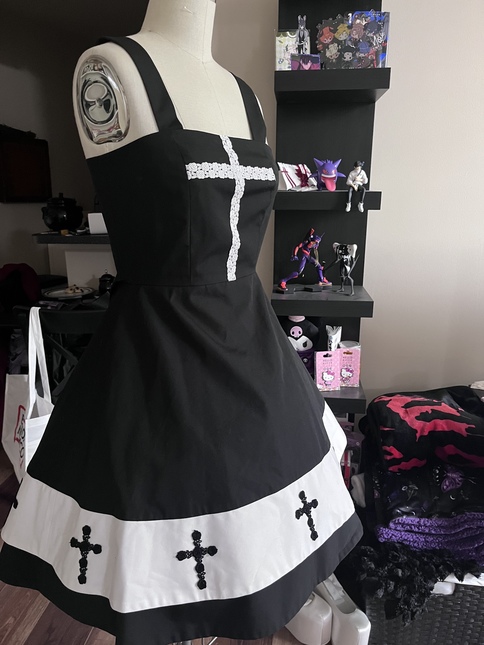 Moi Meme Moitie Cross Two Tier JSK - Dresses - Lace Market: Lolita
