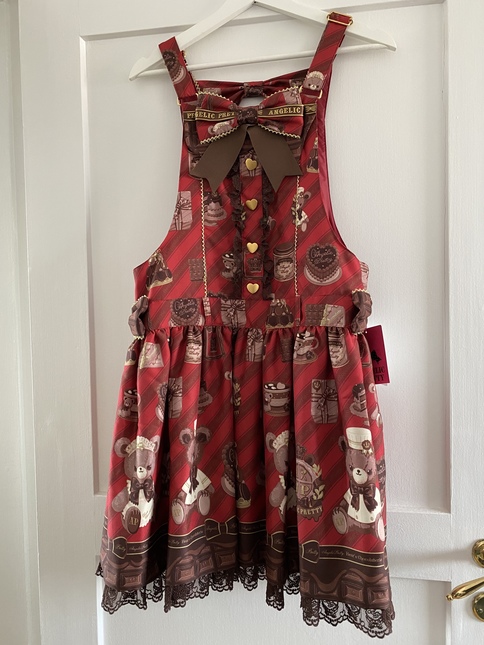 Angelic Pretty Bear's Chocolaterie Salopette - Dresses - Lace