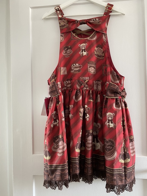 Angelic Pretty Bear's Chocolaterie Salopette - Dresses - Lace