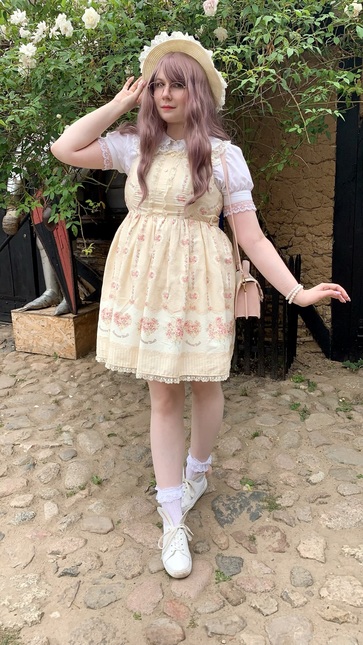Innocent World Heart Rose Shirring JSK - Jumperskirt - Lace Market