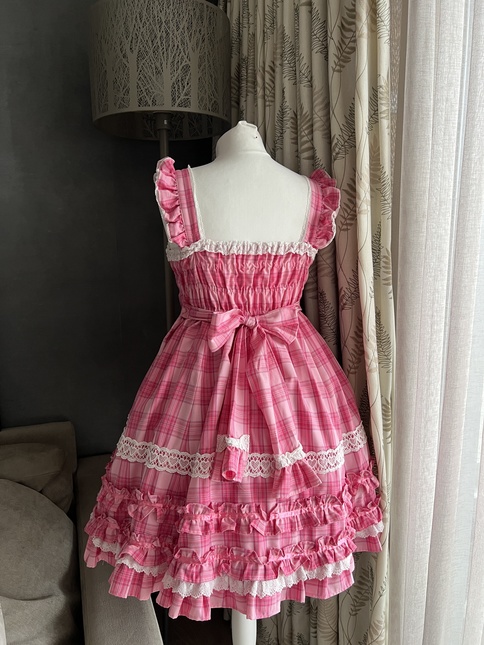 Rare】Angelic Pretty - Cotton Candy Shirring JSK - Dresses - Lace