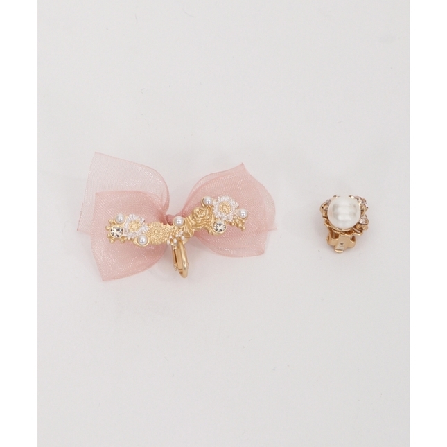axes femme flowery design ribbon ear cuff set (NWOT) Earrings Kei