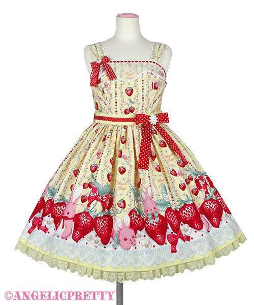 最先端 Little NEW Bunny Jumperskirt - KC with SET JSK Strawberry ワンピース