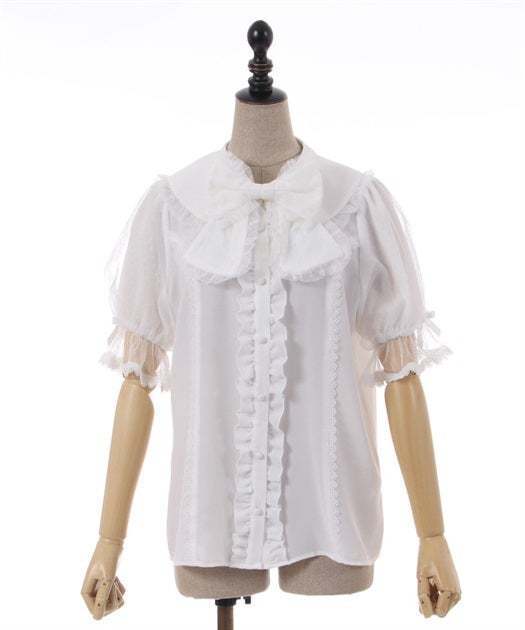 Axes Femme Kawaii Romantic Frill Blouse Blouses Lace Market