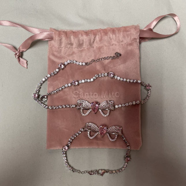 Bow Sparkling Strand Gift Set Pandora Pandora Sparkling Bow Bangle