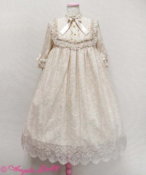 Angelic Pretty Antique Doll OP Ivory/Beige - One Piece - Lace