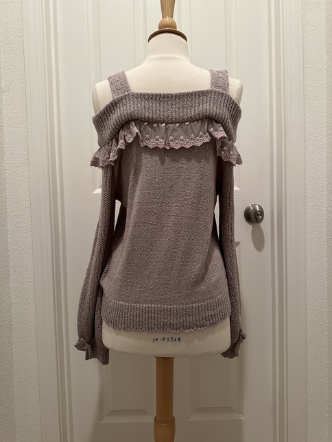 Liz Lisa - Heart Buckle Off-Shoulder Knit - new w/ tag - Sweaters
