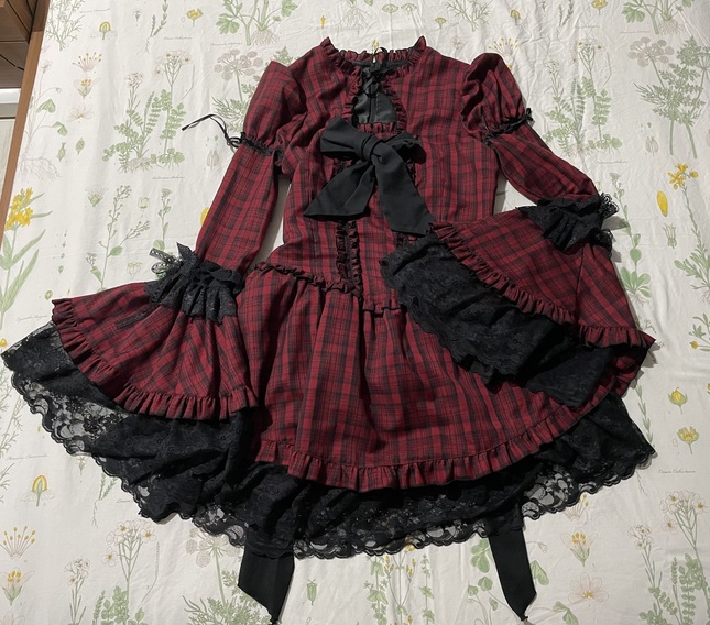 MERAKI - Older Girl Dress Tartan - Red main image 1