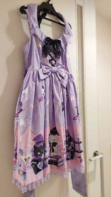 Angelic Pretty Magical Milk Cats JSK + KC in Lavender