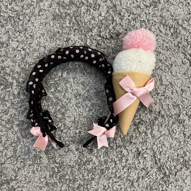 Pop Art Ice Cream Headband | Comic Book Headband | Kawaii Harajuku Fashion | Birthday Gift