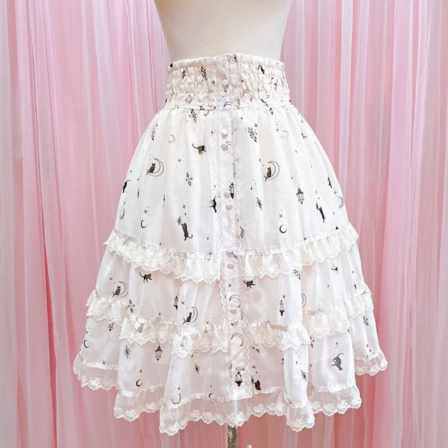 🍒Axes femme kitten print 2 way skirt top🍒 Skirts Kei Market Buy