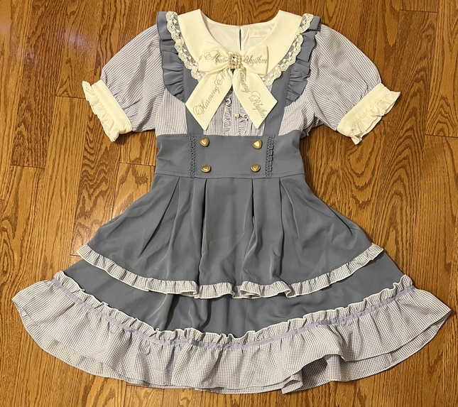 BNWT Sold Out Liz Lisa Gingham Check Docking One-Piece Dress