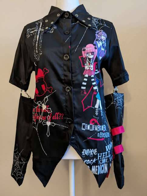 ACDC RAG Menhara-chan shirt with removable sleeves - Blouses - Kei ...