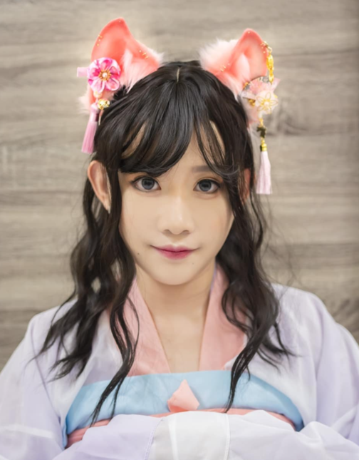 Namybie furmimi baby pink wolf ears1