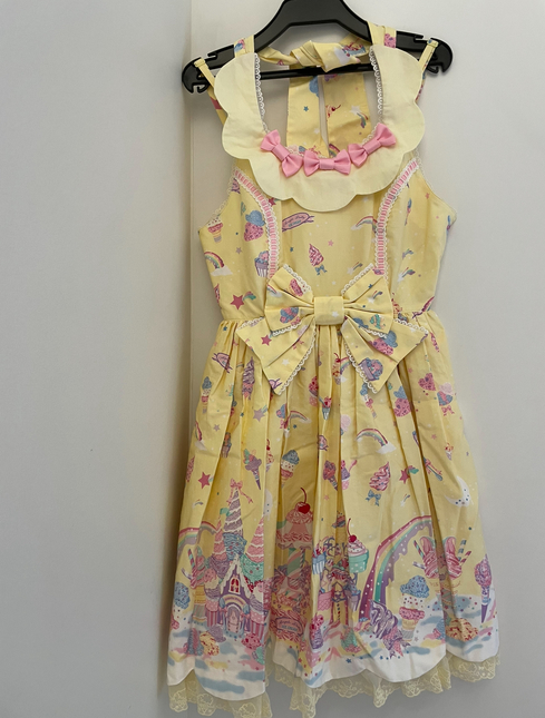 NWT) Angelic Pretty Milky Planet JSK+KC Set in Yellow
