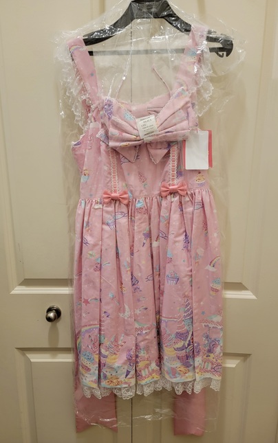 AP Milky Planet Ribbon JSK Set in Pink 2024 - Jumperskirt - Lace