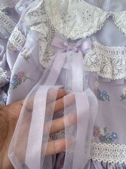 Angelic Pretty Flower Kitten OP in Lavender - Dresses - Lace