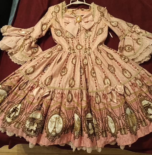 Angelic Pretty- Cameo Window Op - One Piece - Lace Market: Lolita