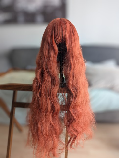 Orange Extra Long Wavy Wig - Wigs and Artificial Hair - Lace Market ...