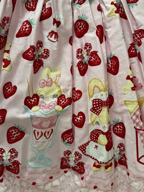Angelic Pretty Lyrical Bunny Parlor JSK set pink (JSK+KC+OTK