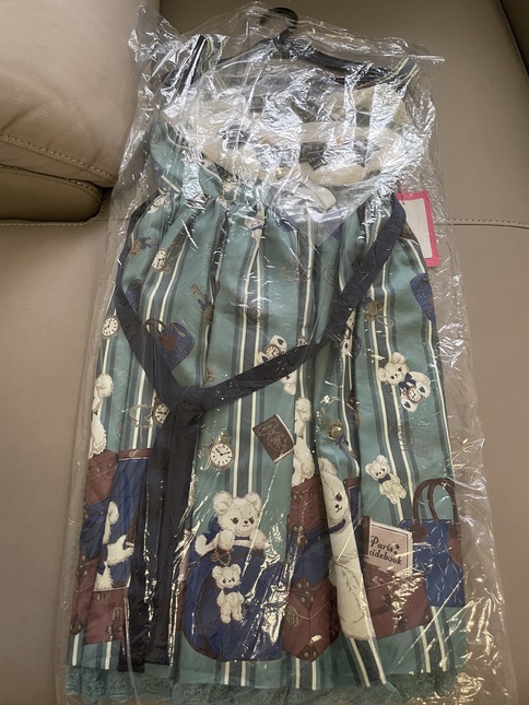 NWT) Angelic Pretty Travel Bear Special Collared JSK Set [Yokohama