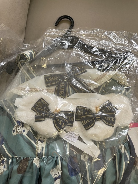 NWT) Angelic Pretty Travel Bear Special Collared JSK Set [Yokohama