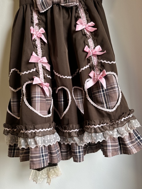 Angelic Pretty【旧作】タータンハートポケットJSK Cute Heart JSK (Tartan) by Angelic Pretty