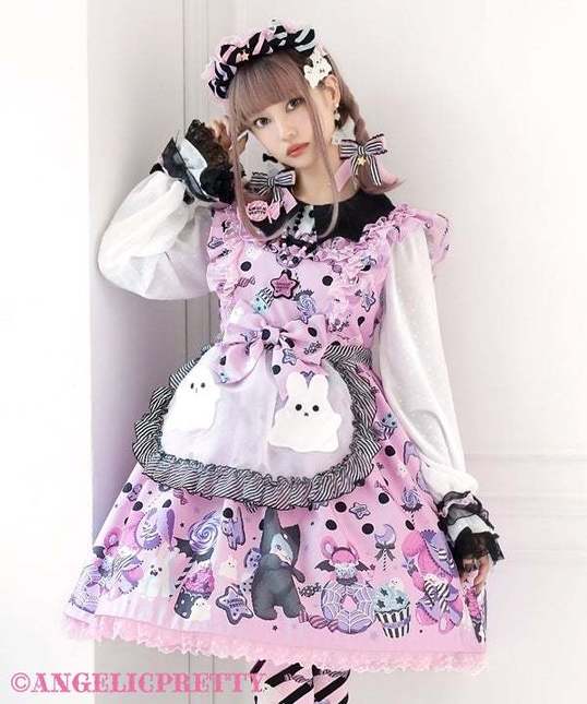 Angelic Pretty Happy Treat Party JSK [Pink] - Jumperskirt - Lace