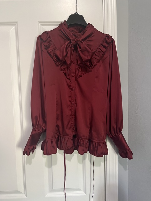 Atelier Pierrot Lumiere Blouse Red - Blouses - Lace Market