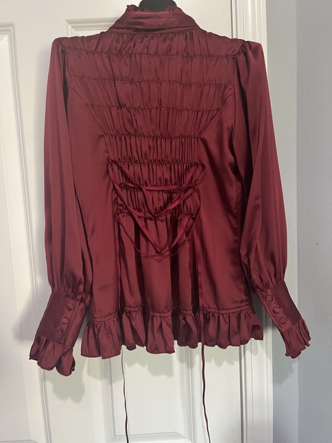 Atelier Pierrot Lumiere Blouse Red - Blouses - Lace Market