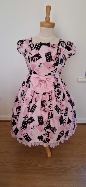 Trump Carnival OP Pink x Black by Angelic Pretty - Dresses - Lace