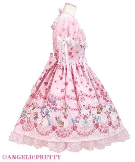 Plus size friendly* Angelic Pretty Ohanami Bunny OP pink - One
