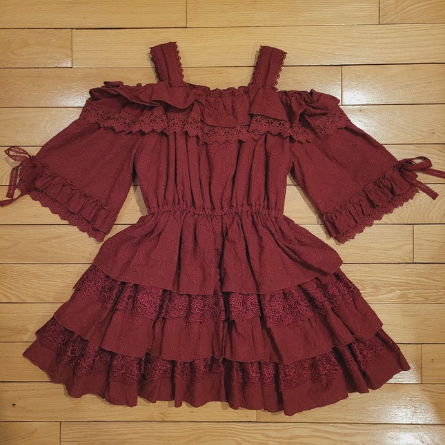 vallee lys/atelier pierrot precious embroidered lace mini OP