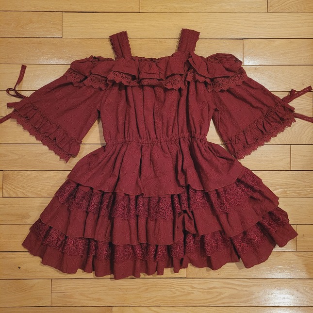 vallee lys/atelier pierrot precious embroidered lace mini OP