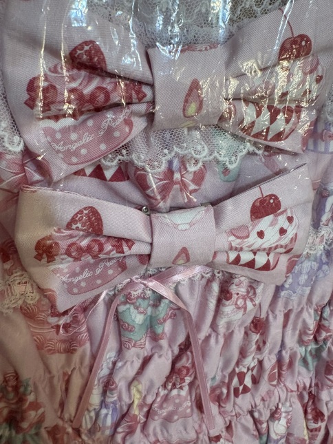 Angelic Pretty Happy Cakesオーバーニー シロ BNWT Angelic Pretty Happy Cakes Shirring JSK - Dresses