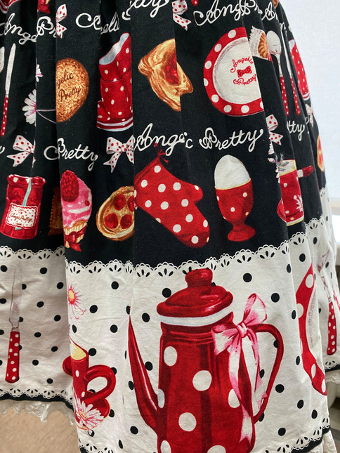 Angelic Pretty French Cafe Switching JSK + KC set - Dresses - Lace