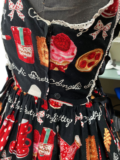 Angelic Pretty French Cafe Switching JSK + KC set - Dresses - Lace
