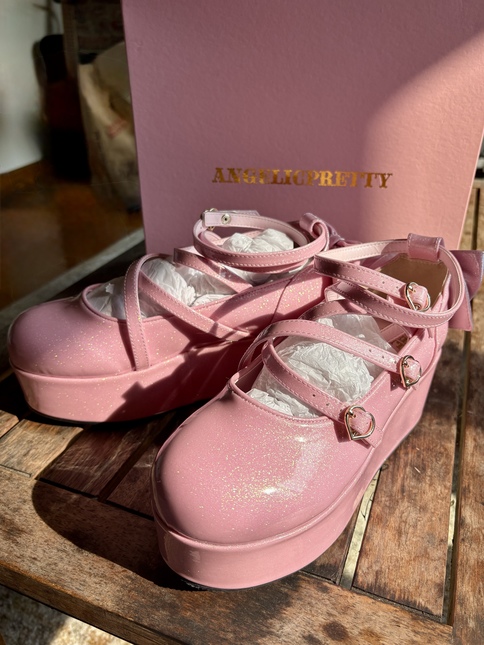 angelic pretty ☆ pink dreamy twinkle shoes (L) - Shoes