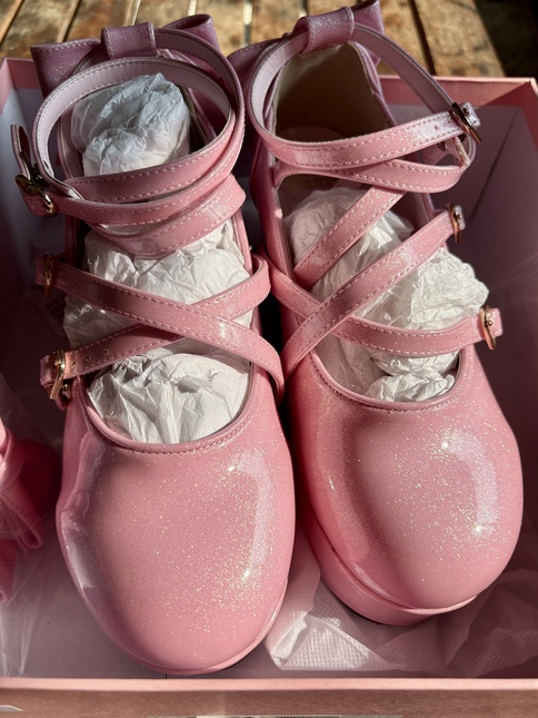 angelic pretty ☆ pink dreamy twinkle shoes (L) - Shoes