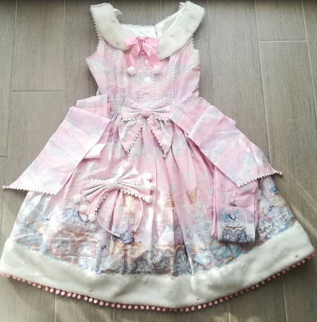 Angelic Pretty ~ Sugar Dream Dome SET pink - Dresses - Lace