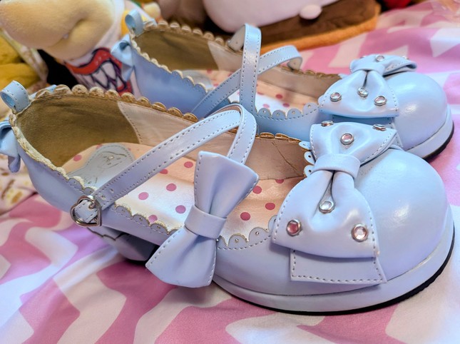 Angelic pretty tea party shoes S サックス Secret Shop Tea Party Shoes in Sax - size 38 - Shoes - Lace