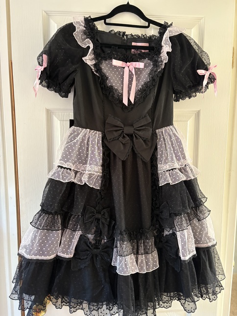 Angelic Pretty topping heart op & headband set - Dresses - Lace