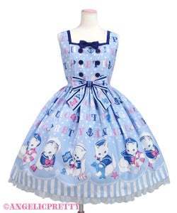 angelic pretty sailor marine kitten jsk sax set - Dresses - Lace