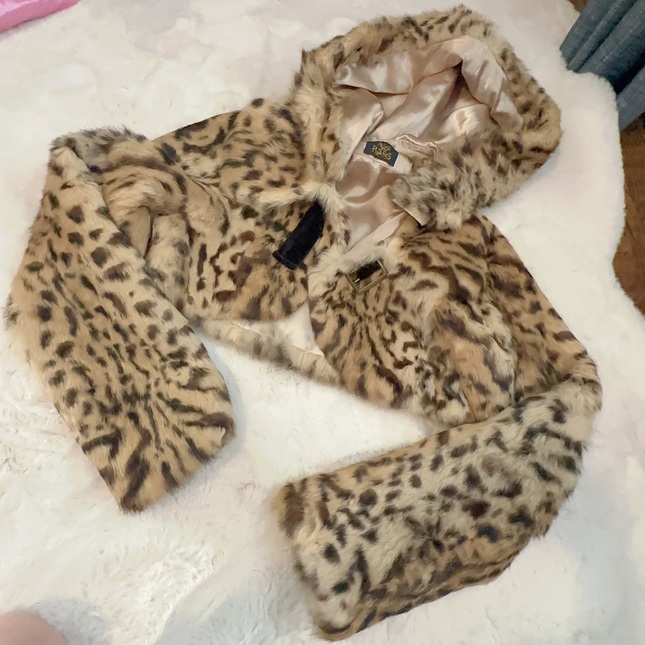Cat-Ear Leopard Hooded Jacket