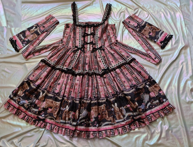 BUST UP TO 140cm! META Happy Sewing Time Frill JSK (Plus Size) in