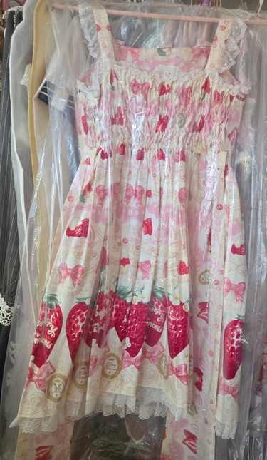 Angelic Pretty Melty Berry Princess JSK + KC SET - Jumperskirt