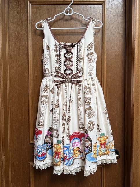 Angelic Pretty ハニーケーキ JSK 新品 Honey Cake USED】Honey Cake切替ジャンパースカート | Angelic Pretty Wunderwelt