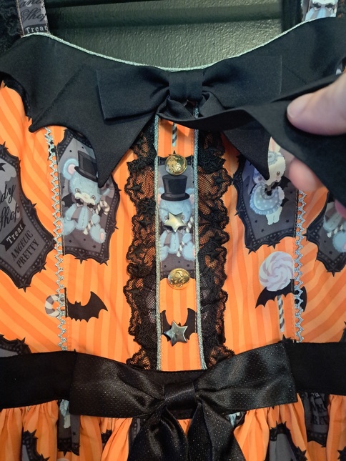 AP Horror Candy Shop jsk in orange - Jumperskirt - Lace Market