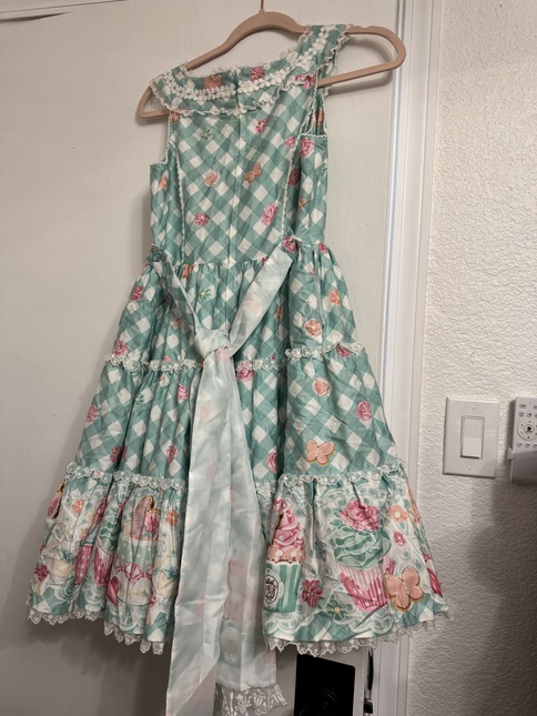 Angelic Pretty Sugar Fairy Cake Tiered JSK in Mint - Jumperskirt